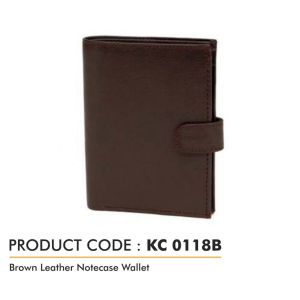 8220220118B*BROWN LEATHER NOTECASE WALLET