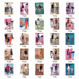 Printed Legging Set Of 26 Asssorted Designs ( 1 each ) - Free Size