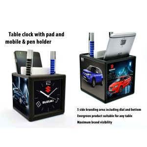 101-A109*Table clock with pad and mobile holder