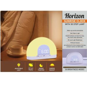 101-A150*Horizon Surise clock with 30 step Lamp Easy press anywhere function for light