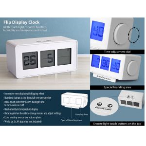 101-A96*Flip display clock with touch light 