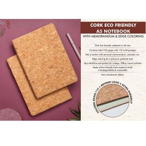 101-B109A*Cork Eco friendly A5 notebook with Memorandum