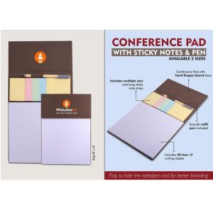 101-B118*Conference Pad with Sticky notes & Pen 