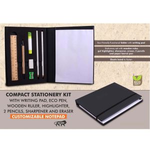 101-B145*Compact Stationery kit with Writing pad Eco Pen 
