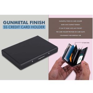 101-B149*Gunmetal finish SS Credit card holder