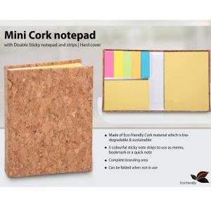 101-B98*Mini Cork notepad with Double Sticky notepad 