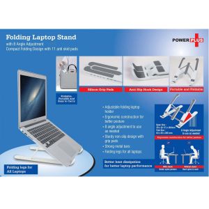 101-C132*Folding Laptop stand with 8 angle adjustment  Compact Folding design  With 11 anti skid pads