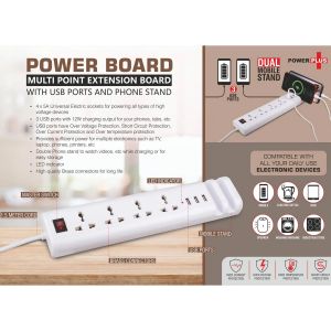 101-C167*Power Board Multi point extension board with USB ports and phone stand 