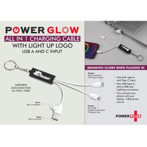 101-C182*PowerGlow All in 1 Charging cable with light up