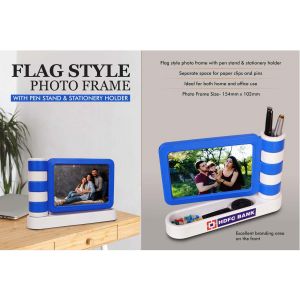 101-D43*Flag style Photo frame with Pen Stand 
