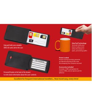 101-E115*Travelling SD Sim card safe case 