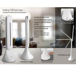 101-E177*Folding COB Desk lamp with feather touch button