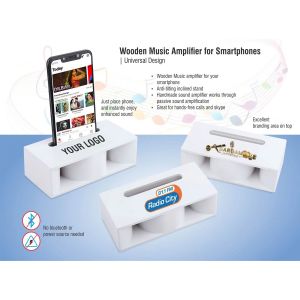 101-E241*Wooden Music Amplifier for Smartphones | Universal Design 