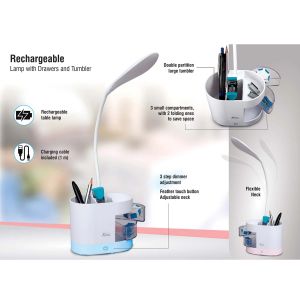 101-E249*Rechargeable lamp with drawers and Tumbler