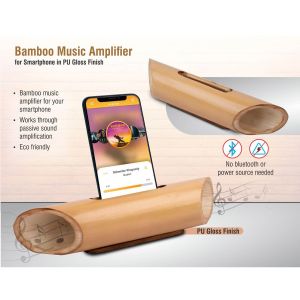 101-E305*Bamboo Music Amplifier for Smartphones in PU gloss finish  Universal Design