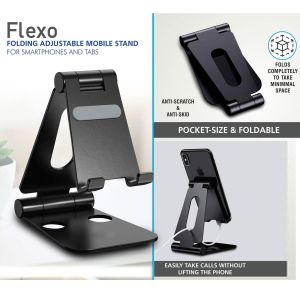 101-E319*Flexo Folding Metal Mobile Stand for Smartphones and Tabs  Folds completely to take minimal space 