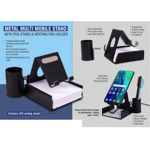 101-E322*Metal mobile stand with Detachable Tumbler and Writing pad holder 