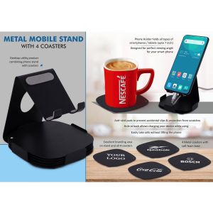 101-E324*Metal mobile stand with 4 Coasters