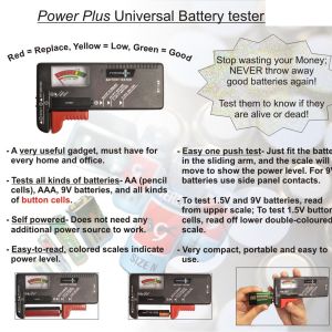 101-E60*Power Plus universal battery tester
