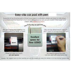 101-E75*Easy clip car pad with pen
