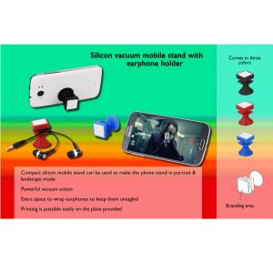 101-E98*Silicon vacuum mobile stand with earphone holder