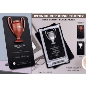 101-F11*Winner Cup Desk Trophy with stand  Black Plate