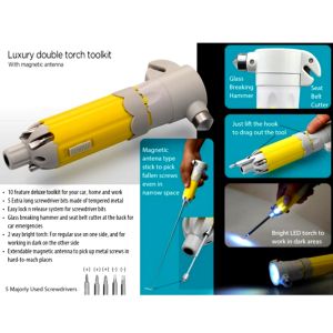 101-G24*Luxury double torch toolkit with magnetic antenna