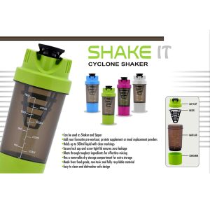 101-H104*Shake it Cyclone Shaker with supplement Basket  500ml 