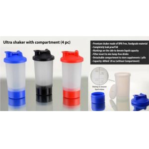 101-H112*Ultra shaker with compartment 4 pc 