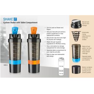 101-H144*Shake it Cyclone shaker with Tablet compartment