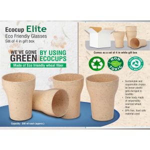 101-H188*EcoCup Elite Eco Friendly Glasses  Set of 4 in