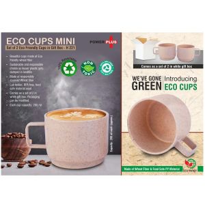 101-H221*Eco cups mini Set of 2 eco friendly cups in gift box 