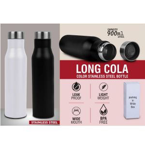101-H261*Long Cola Colored Stainless Steel bottle - Capacity 900ml approx