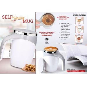 101-H264*Self Stirring mug  304 grade steel inside  Capacity 380 ml approx