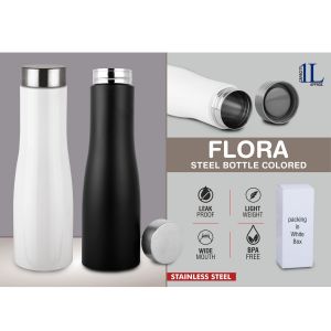 101-H282*Flora Steel bottle Colored - Capacity 1L approx