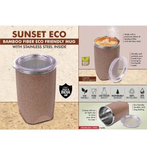 101-H289*Sunset Eco Bamboo Fiber Eco Friendly Mug 