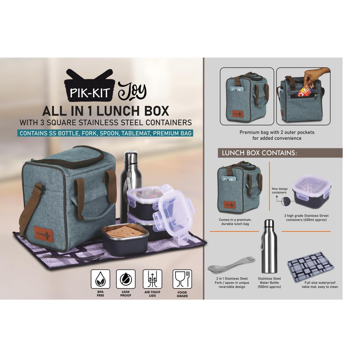 101-H340*PIK-KIT Joy All in 1 Lunch box 