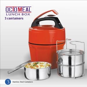 101-H87*Octomeal Lunch box | 3 containers (steel)