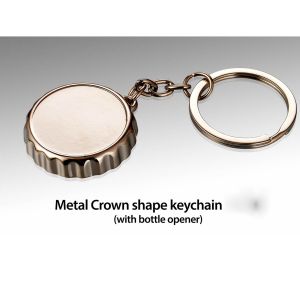 101-J104*Metal Crown shape keychain with bottle opener