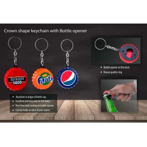 101-J121*Crown shape keychain with Bottle opener