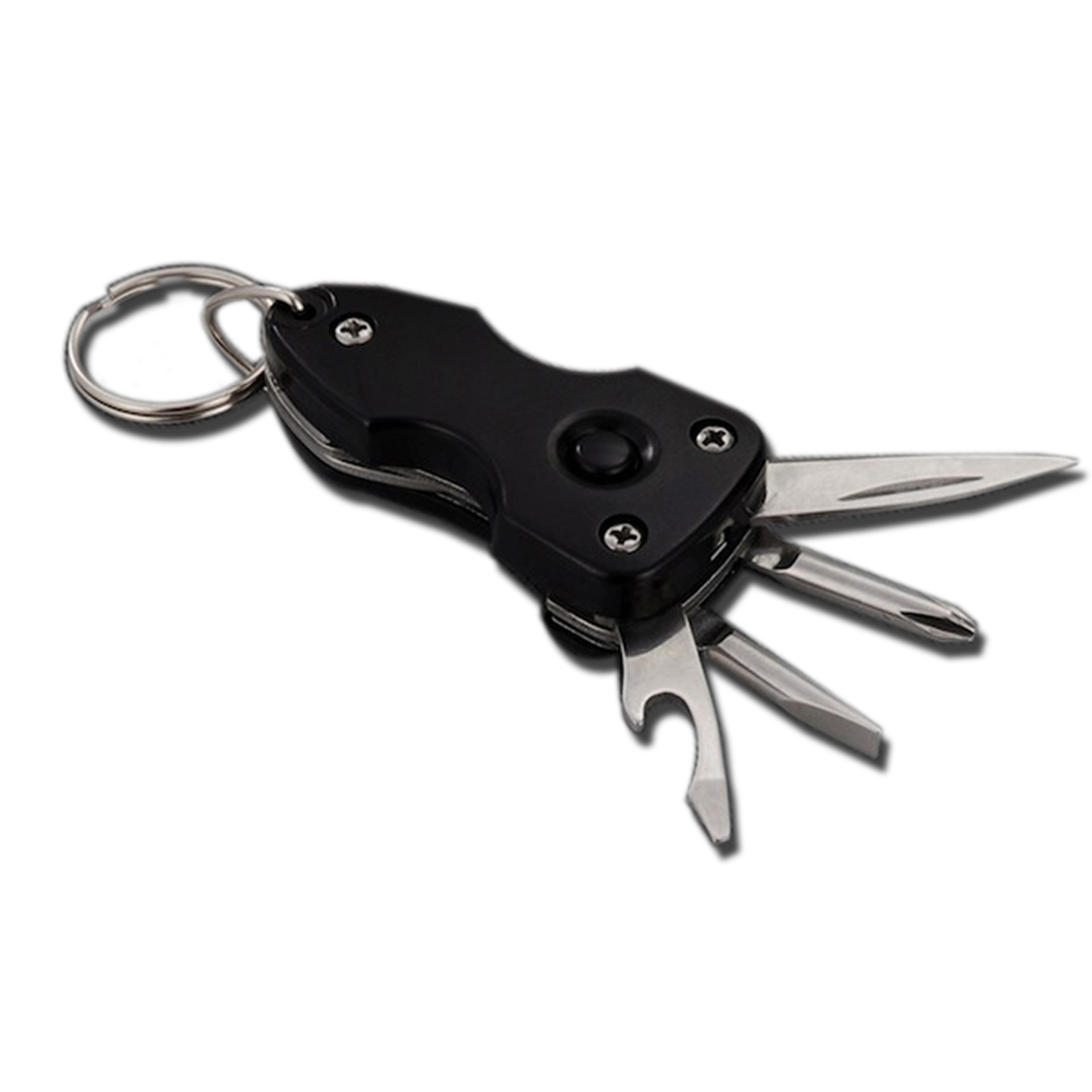 101-J27*6 in 1 military keychain with toolkit and torch