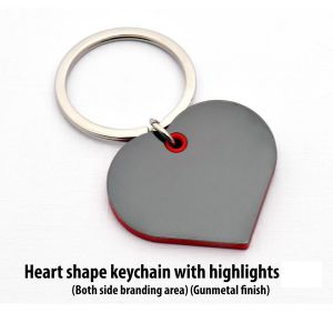 101-J88*Heart shape keychain with highlights