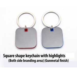101-J91*Square shape keychain with highlights