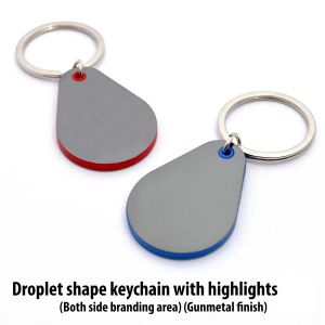 101-J92*Droplet shape keychain with highlights