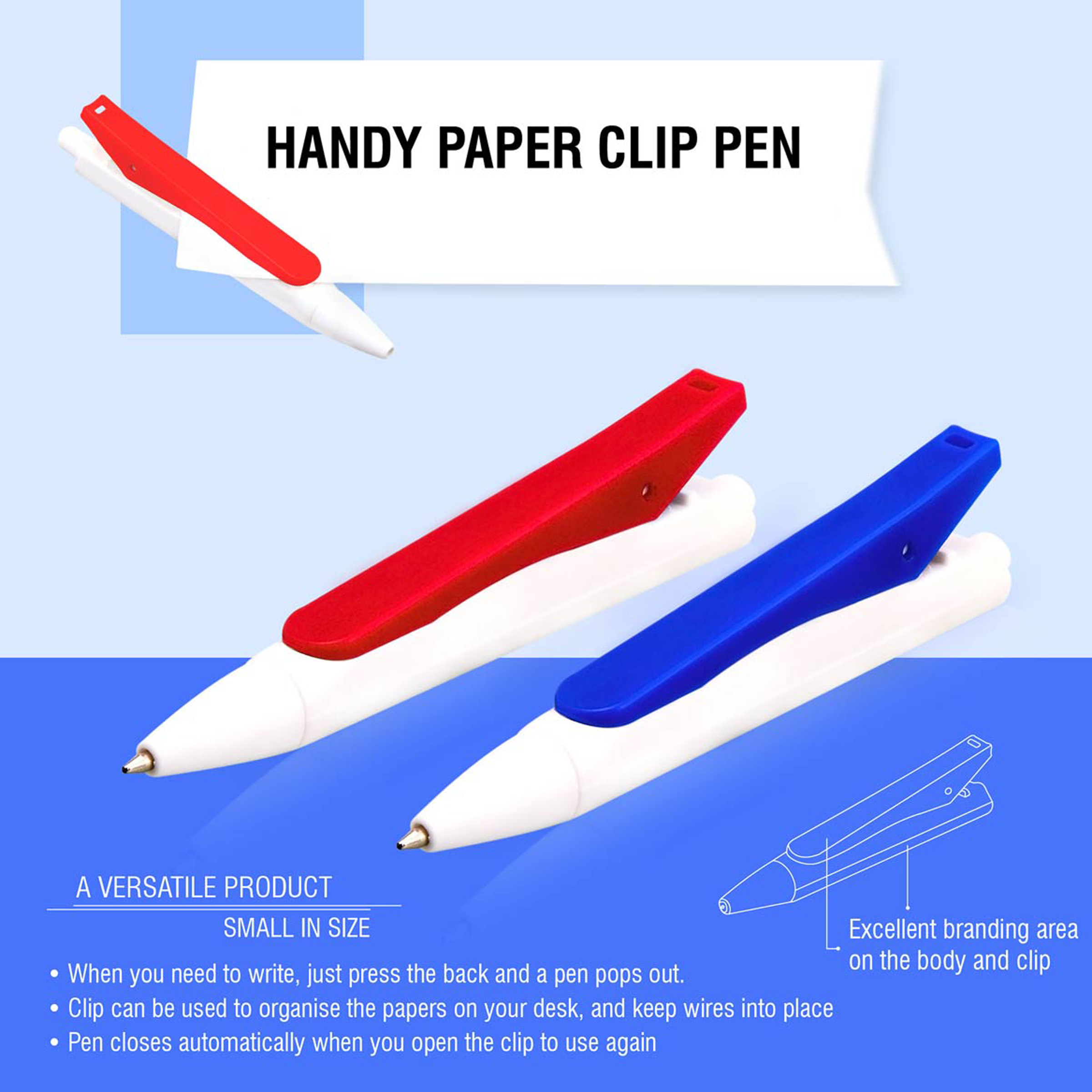 101-L106*Handy Paper clip pen 2 in 1