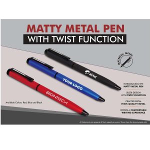 101-L172*Matty Metal Pen with twist function