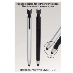 101-L61*Hexagon pen with stylus