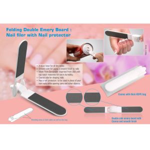 101-N19*Folding Double Emery Board  Nail filer with Nail protector 