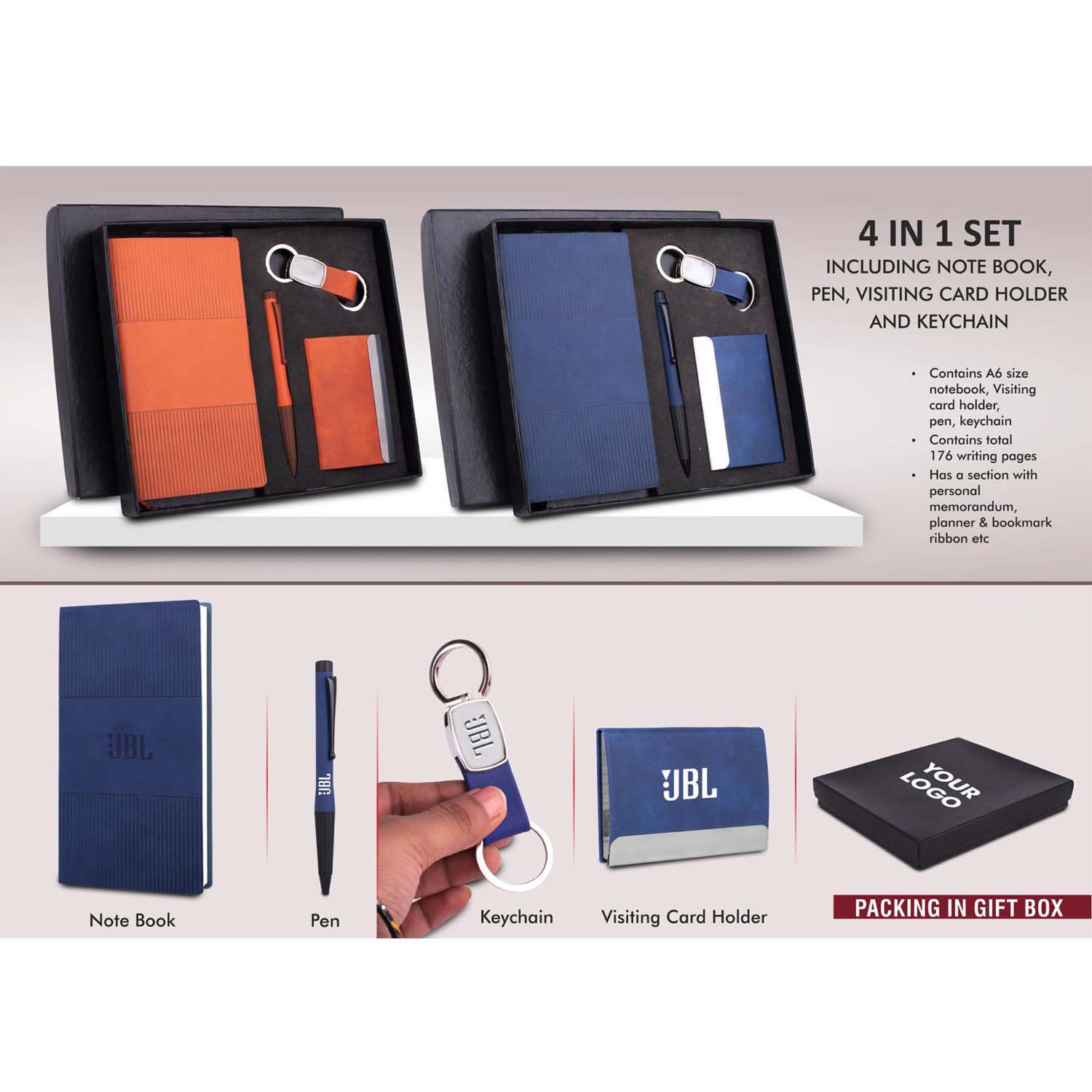 101-Q120*4 pc Notebook Set A6 size notebook 