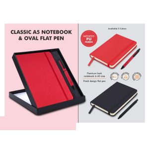 101-Q131*Classic Notebook Gift set A5 Elastic Notebook With Flat Pen